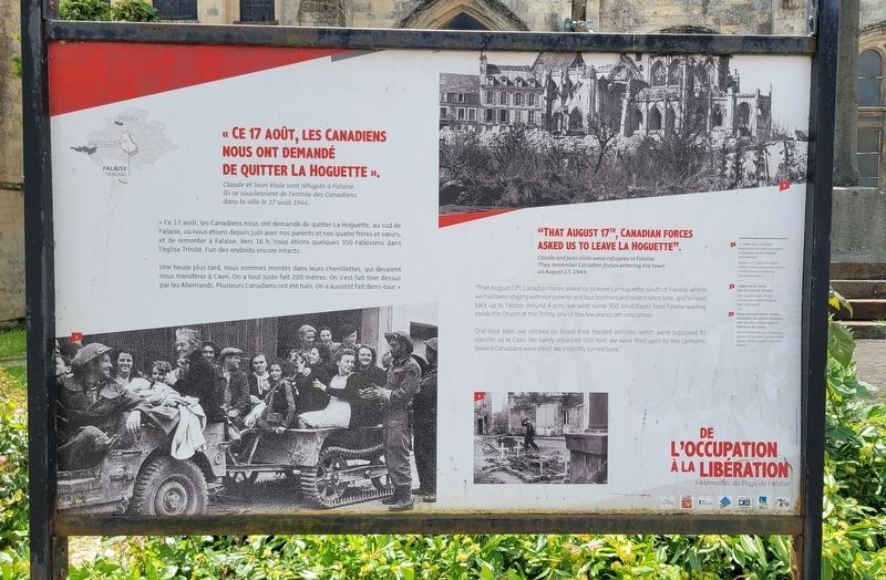 Ce 17 ao�t, les Canadiens / On August 17, Canadian Forces Marker image. Click for full size.