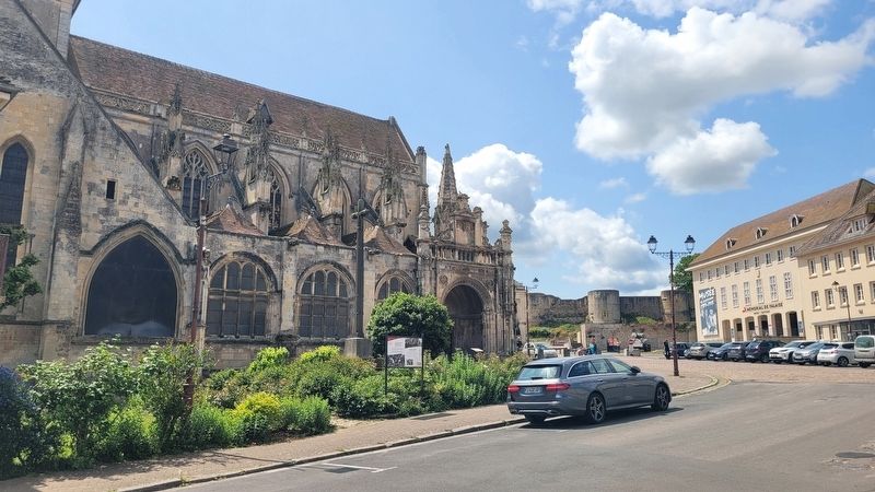 The marker in front of the cathedral image. Click for full size.