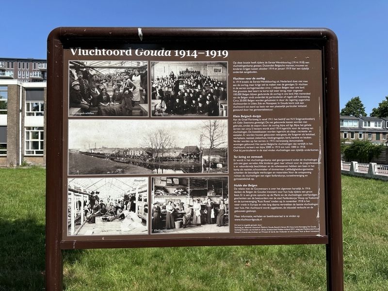 Vluchtoord Gouda / Place of Refuge Gouda 1914-1919 Marker image. Click for full size.