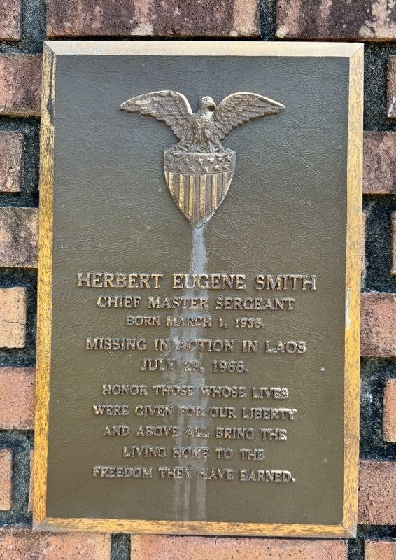 Chief Master Sergeant Herbert Eugene Smith Marker. Click for full size. Chief Master Sergeant Herbert Eugene Smith Marker image. Click for full size.