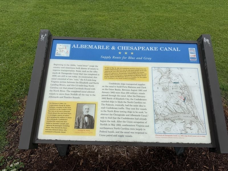 Albemarle & Chesapeake Canal Marker image. Click for full size.