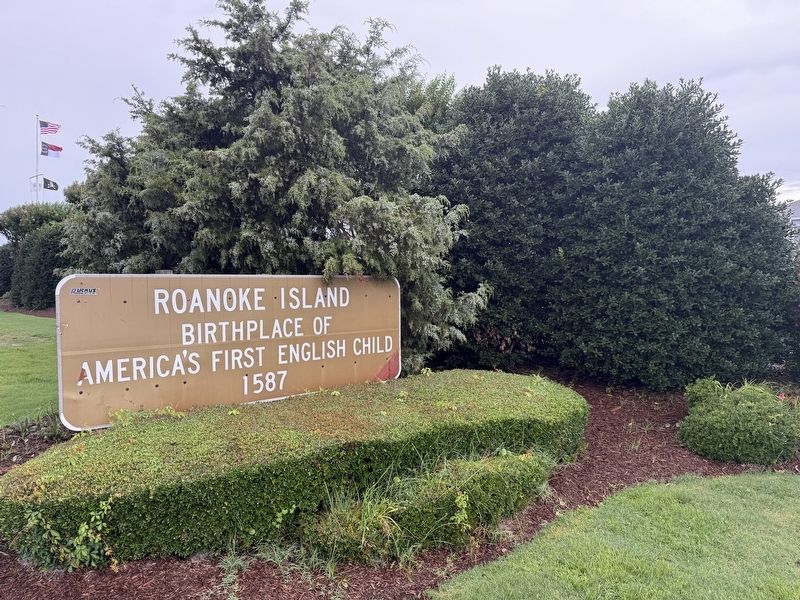 Roanoke Island Marker. Click for full size. Roanoke Island Marker image. Click for full size.
