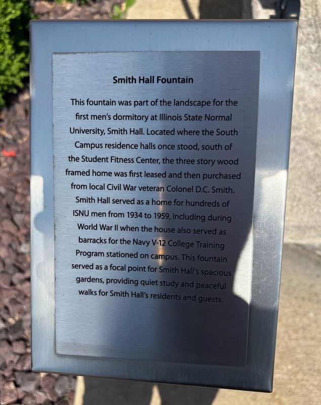 Smith Hall Fountain Marker. Click for full size. Smith Hall Fountain Marker image. Click for full size.