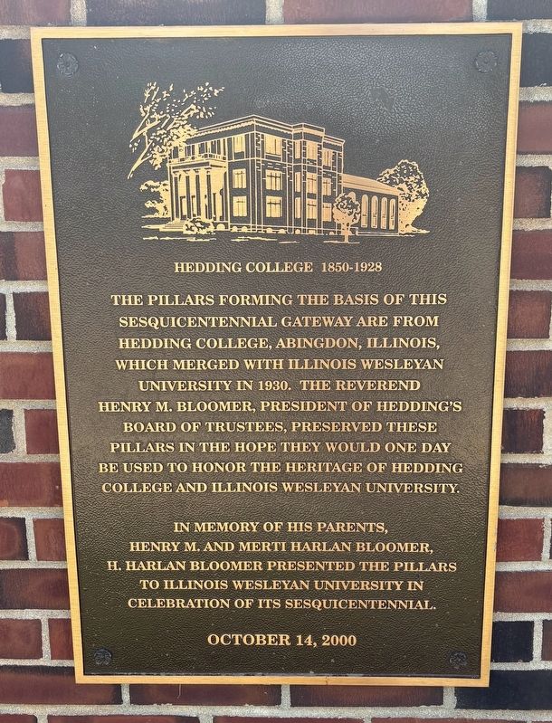 Hedding College 1850-1928 Marker image. Click for full size.