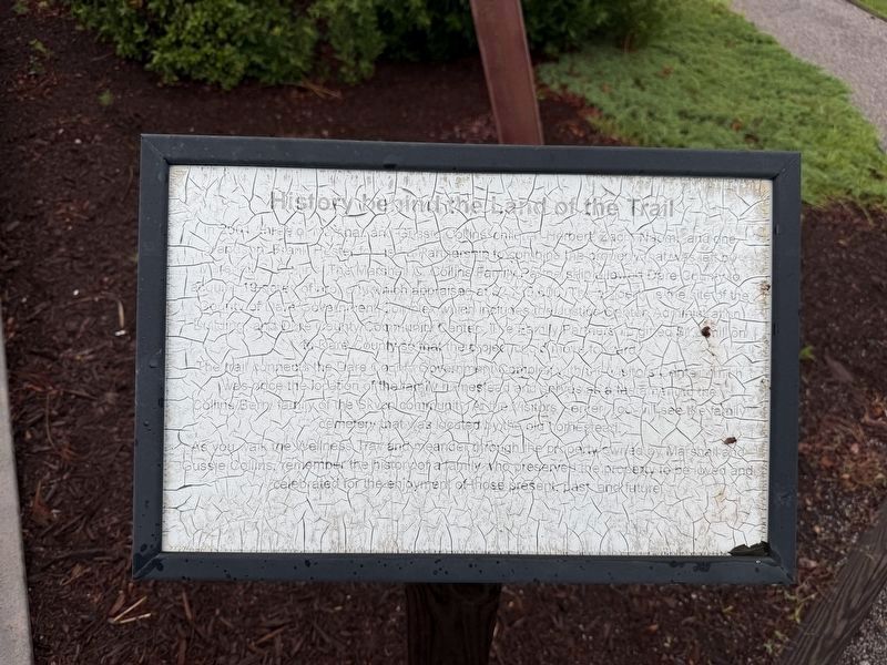 History behind the Land of the Trail Marker. Click for full size. History behind the Land of the Trail Marker image. Click for full size.