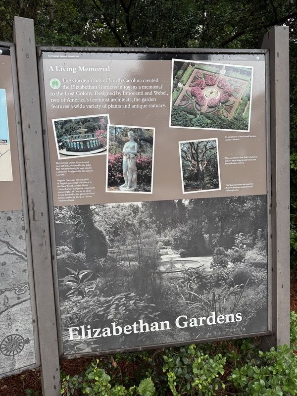 Elizabethan Gardens Marker image. Click for full size.