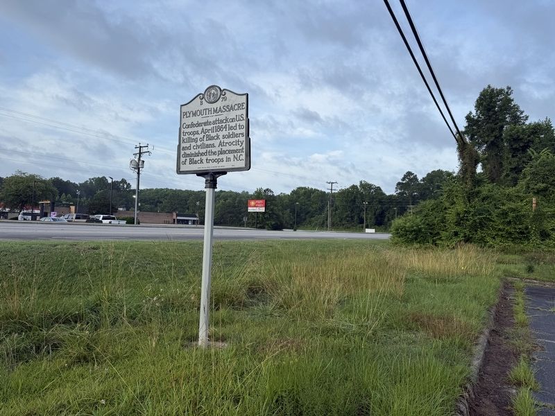 Plymouth Massacre Marker image. Click for full size.