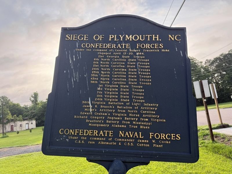 Siege of Plymouth, NC Marker image. Click for full size.