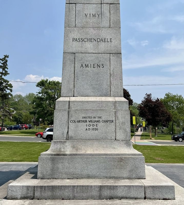 Port Hope Cenotaph (west side). Click for full size. Port Hope Cenotaph (west side) image. Click for full size.