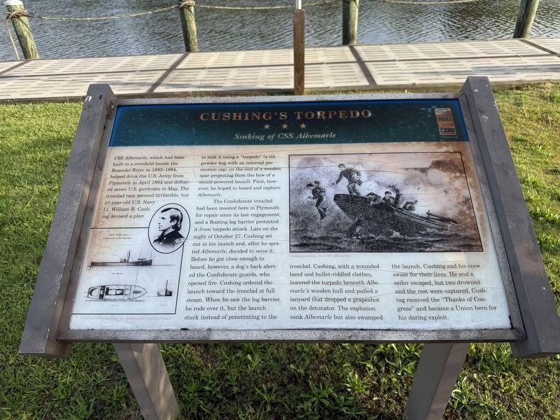 Cushing�s Torpedo Marker image. Click for full size.