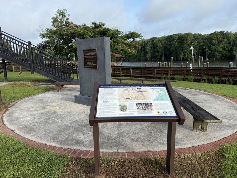 Plymouth was at the Center of the Underground Railroad in North Carolina Marker image. Click for full size.