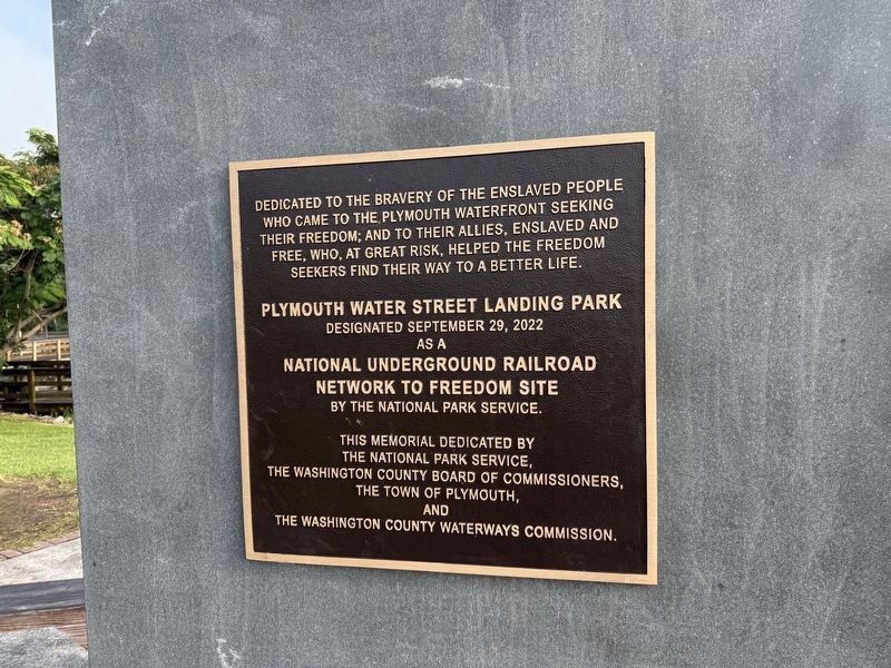 Plymouth Water Street Landing Park Marker. Click for full size. Plymouth Water Street Landing Park Marker image. Click for full size.