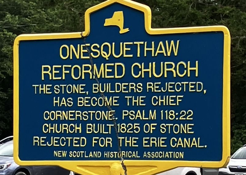 Onesquethaw Reformed Church Marker. Click for full size. Onesquethaw Reformed Church Marker image. Click for full size.
