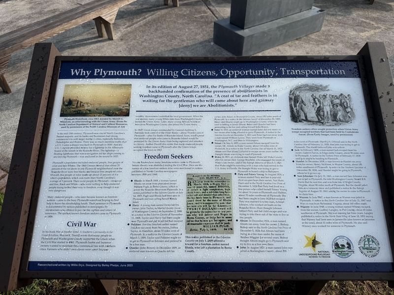 Why Plymouth? Marker image. Click for full size.