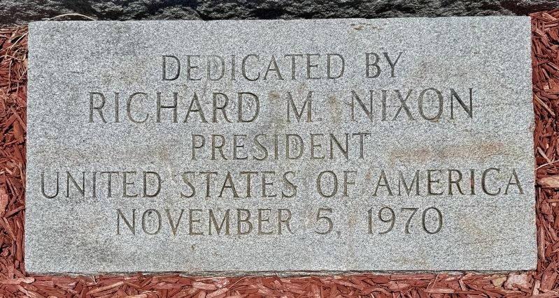 Dedicated by Richard M. Nixon image. Click for full size.
