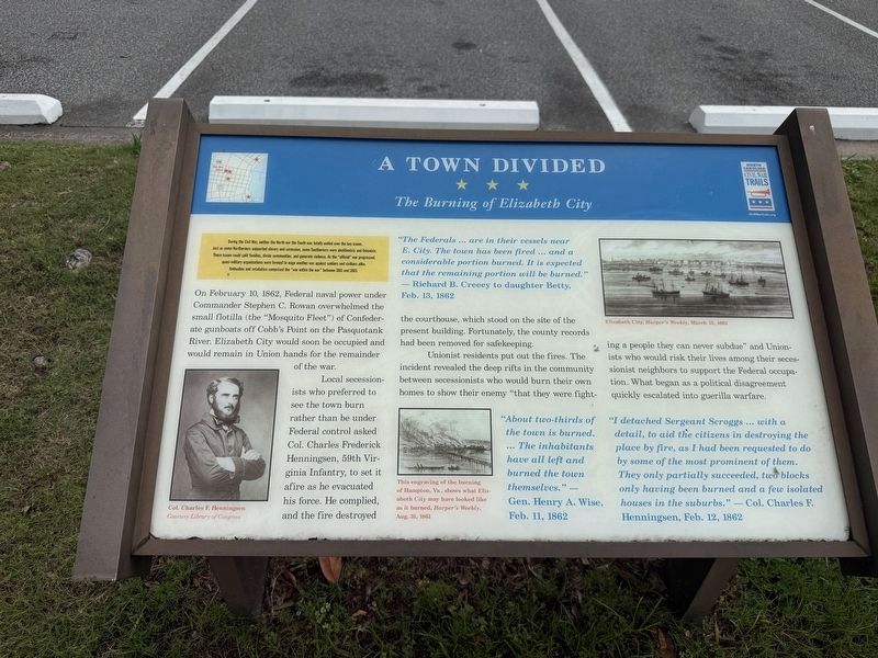 A Town Divided Marker. Click for full size. A Town Divided Marker image. Click for full size.