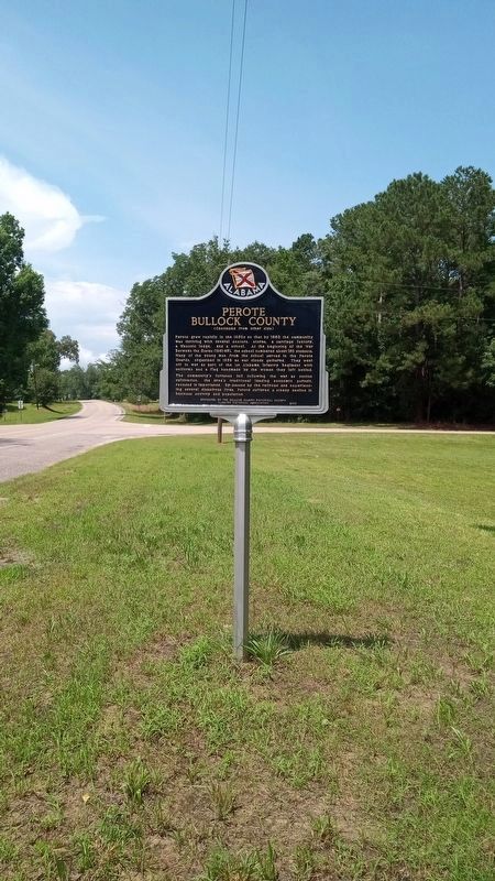 Perote Bullock County Marker - Replaced Marker image. Click for full size.