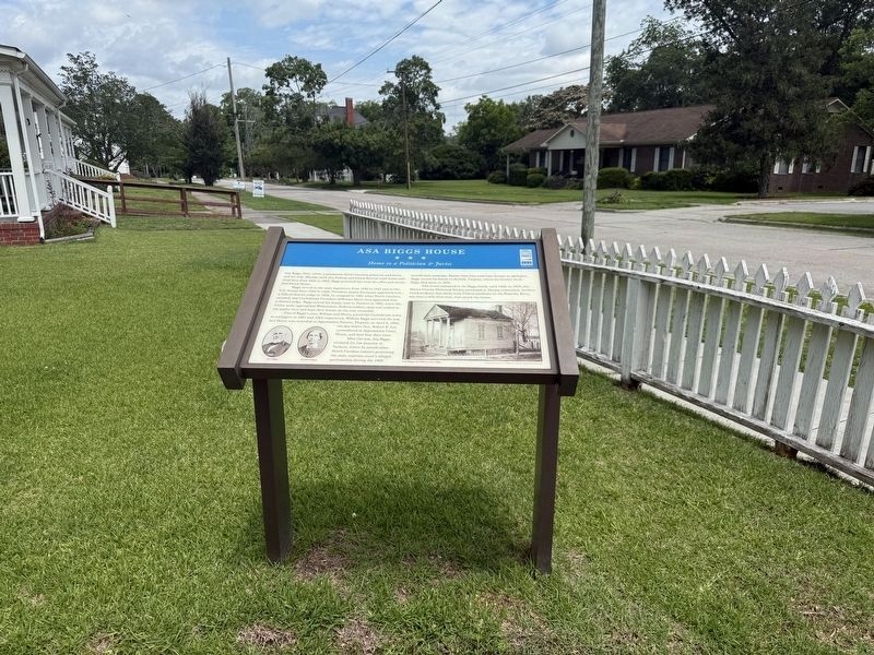Asa Biggs House Marker. Click for full size. Asa Biggs House Marker image. Click for full size.