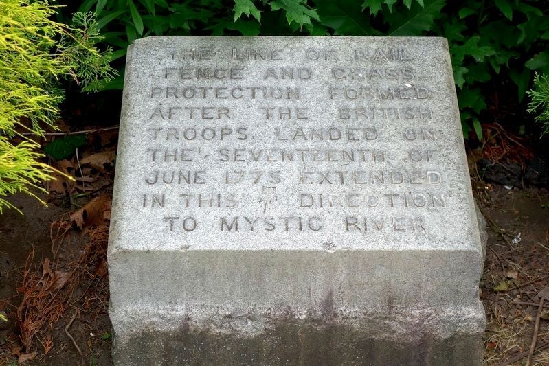 The Line of Rail Fence and Grass Protection Marker image. Click for full size.
