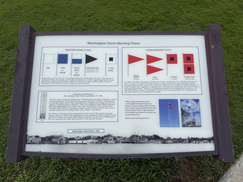 Washington Storm Warning Tower Marker image. Click for full size.