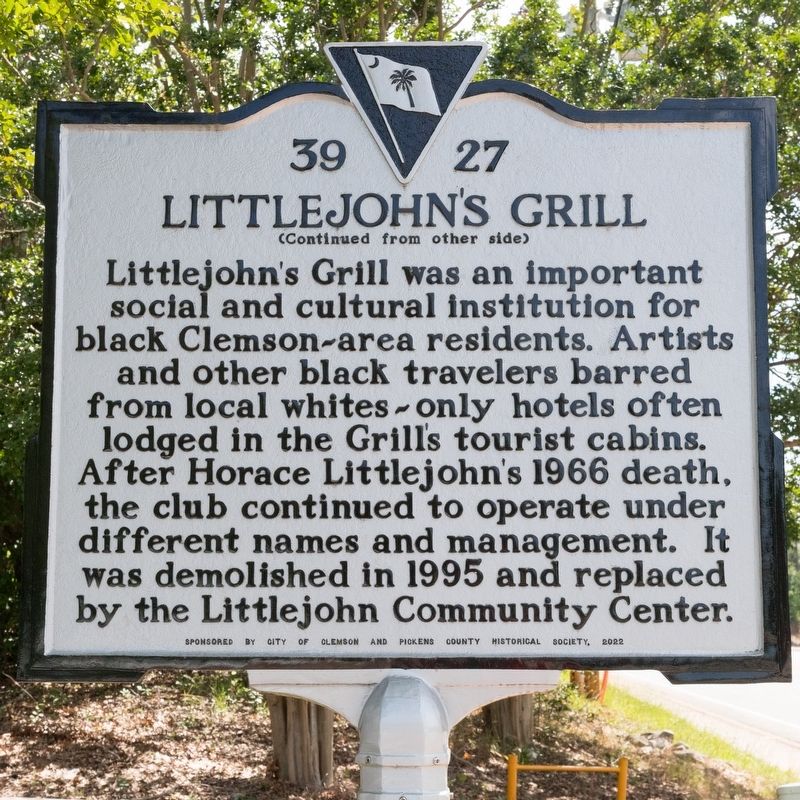 Littlejohn’s Grill Marker, Side Two. Click for full size. Littlejohn’s Grill Marker, Side Two image. Click for full size.
