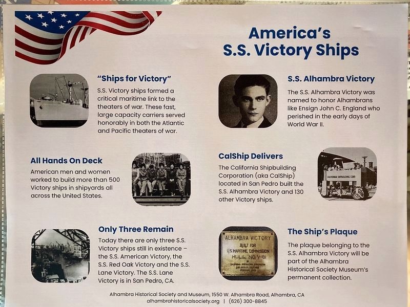 Alhambra Victory display. Click for full size. Alhambra Victory display image. Click for full size.