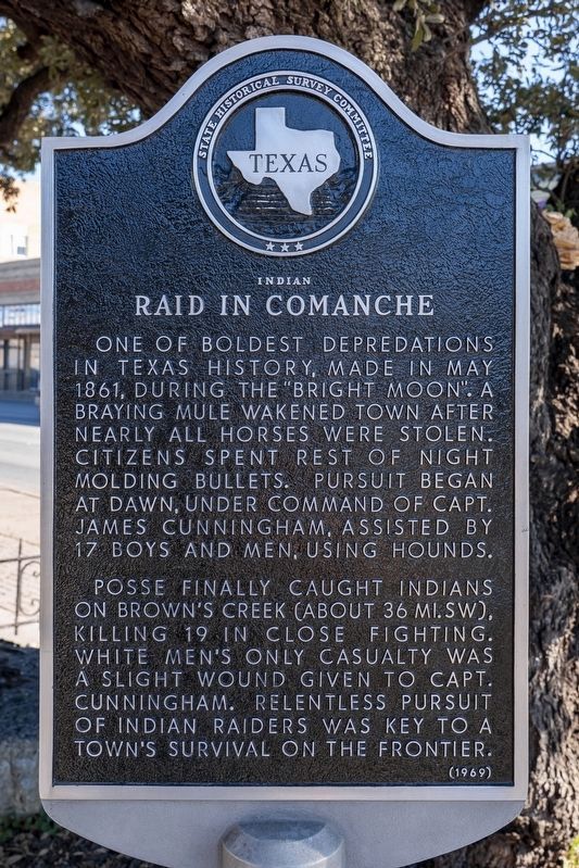 Indian Raid in Comanche Marker. Click for full size. Indian Raid in Comanche Marker image. Click for full size.