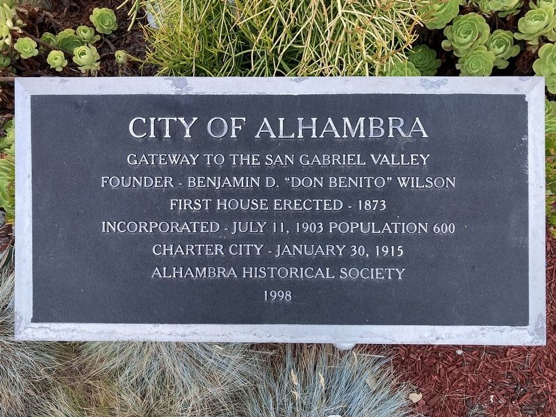 City of Alhambra Marker image. Click for full size.