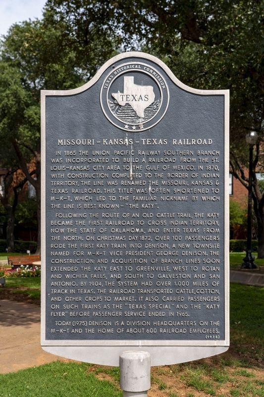 Missouri-Kansas-Texas Railroad Marker image. Click for full size.