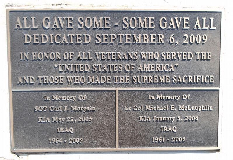 War and Veterans Memorial Marker. Click for full size. War and Veterans Memorial Marker image. Click for full size.