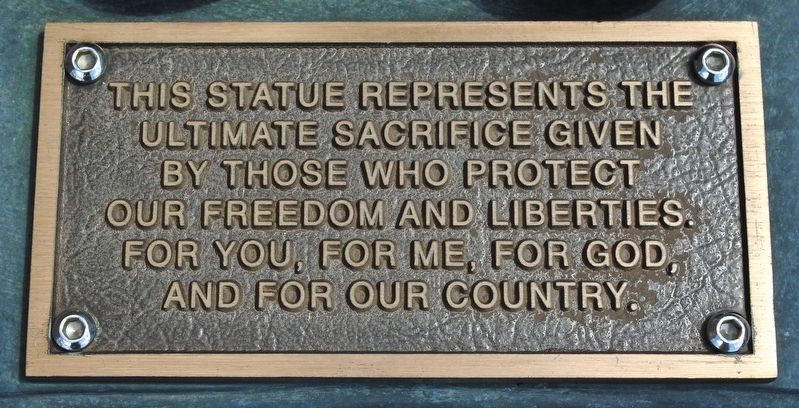 War and Veterans Memorial Battlefield Cross Marker. Click for full size. War and Veterans Memorial Battlefield Cross Marker image. Click for full size.