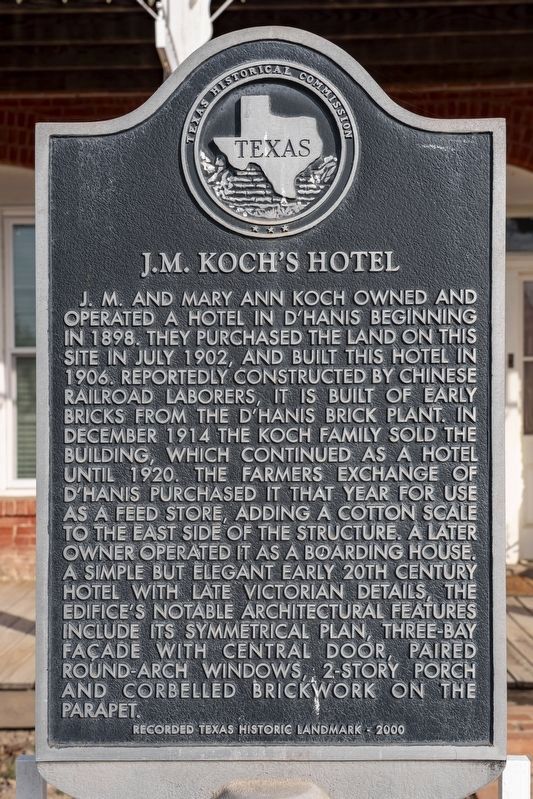 J.M. Koch's Hotel Marker. Click for full size. J.M. Koch's Hotel Marker image. Click for full size.