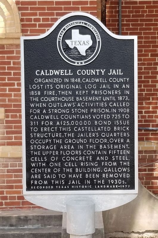 Caldwell County Jail Marker. Click for full size. Caldwell County Jail Marker image. Click for full size.