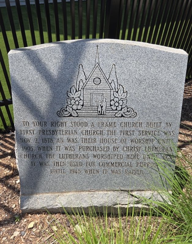 First Presbyterian Church Marker. Click for full size. First Presbyterian Church Marker image. Click for full size.