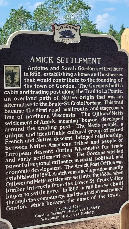 Amick Settlement Marker image. Click for full size.