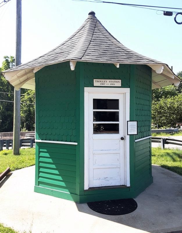 Former Adams Station and Marker. Click for full size. Former Adams Station and Marker image. Click for full size.