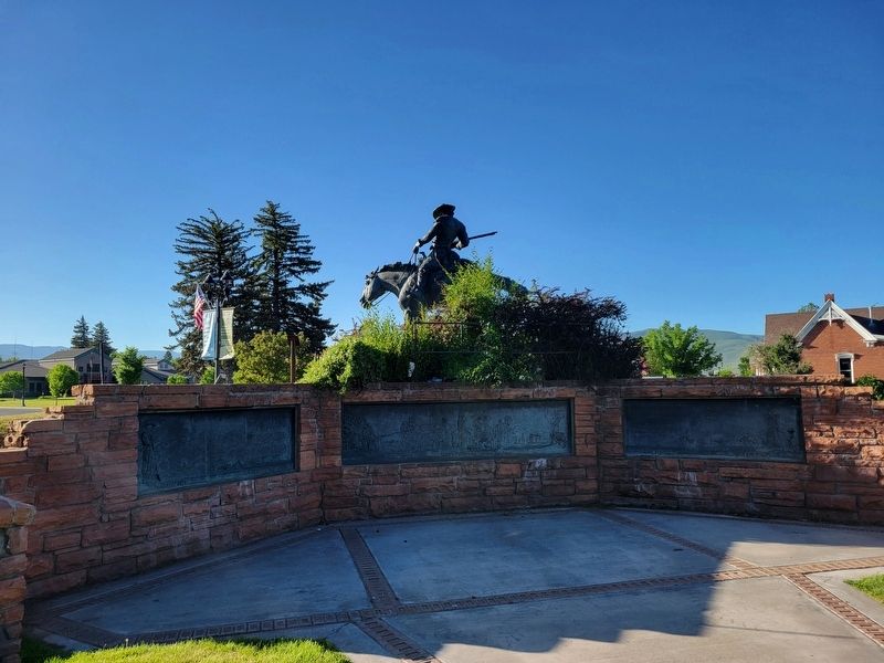 First Pioneer Settlers in Timpanogos Valley Marker. Click for full size. First Pioneer Settlers in Timpanogos Valley Marker image. Click for full size.