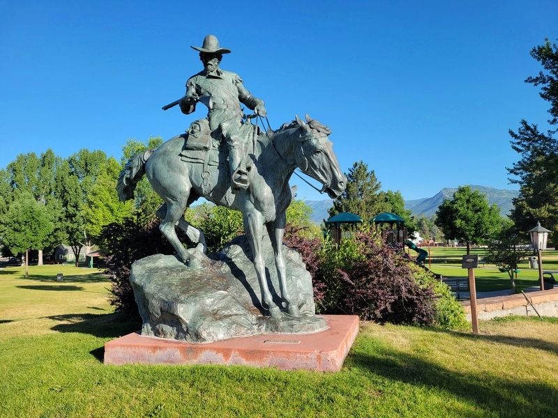 Statute on top of the Markers. Click for full size. Statute on top of the Markers image. Click for full size.