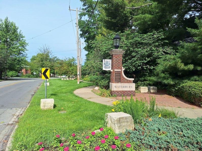 History of the Waterbury Neighborhood Marker. Click for full size. History of the Waterbury Neighborhood Marker image. Click for full size.