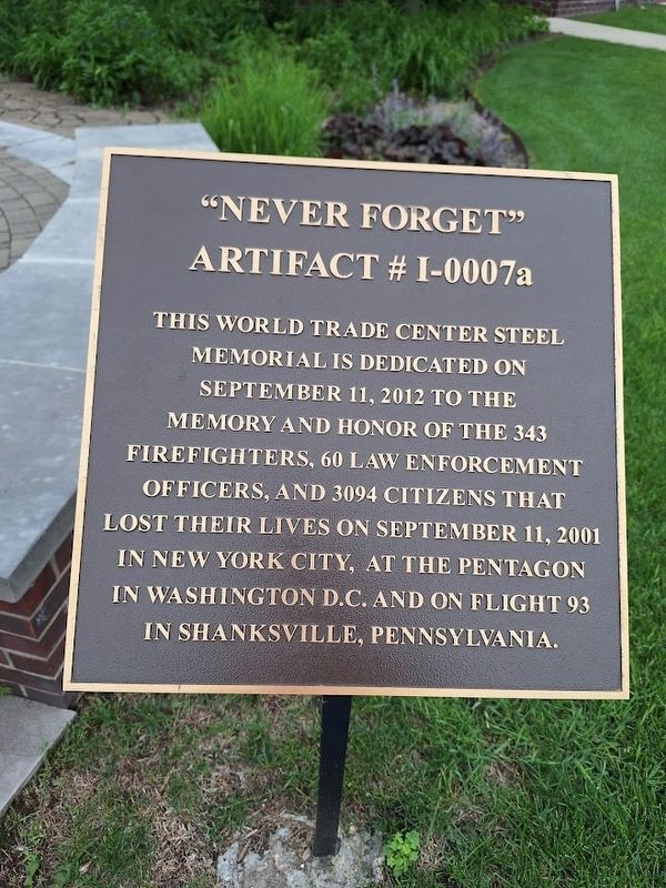 "Never Forget" Marker. Click for full size. "Never Forget" Marker image. Click for full size.
