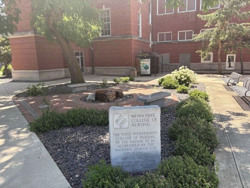 Mennonite College of Nursing Marker. Click for full size. Mennonite College of Nursing Marker image. Click for full size.