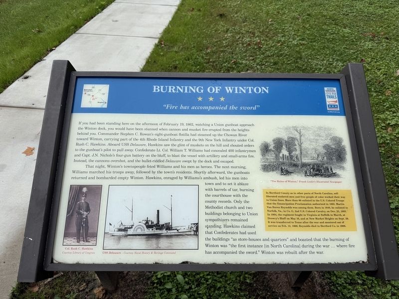 Burning of Winton Marker image. Click for full size.