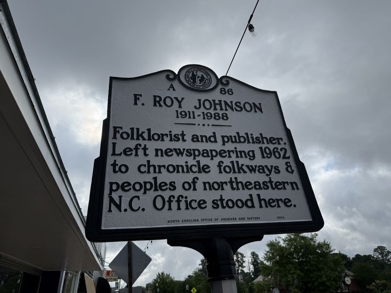 F. Roy Johnson Marker image. Click for full size.