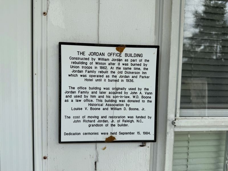 The Jordan Office Building Marker. Click for full size. The Jordan Office Building Marker image. Click for full size.