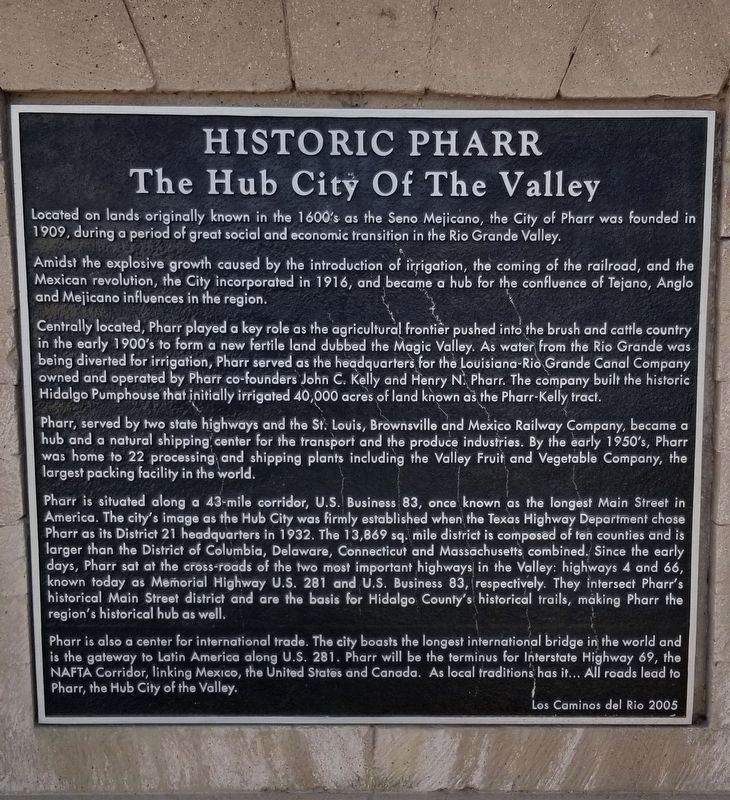 Historic Pharr Marker. Click for full size. Historic Pharr Marker image. Click for full size.