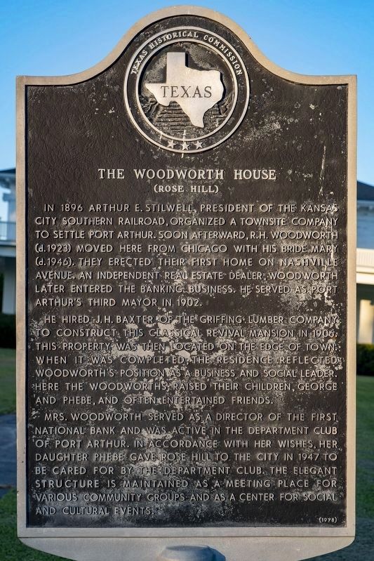 The Woodworth House Marker. Click for full size. The Woodworth House Marker image. Click for full size.