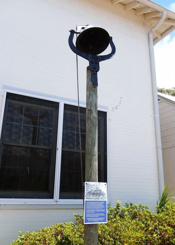 Original Old Carrabelle School Bell & Marker image. Click for full size.