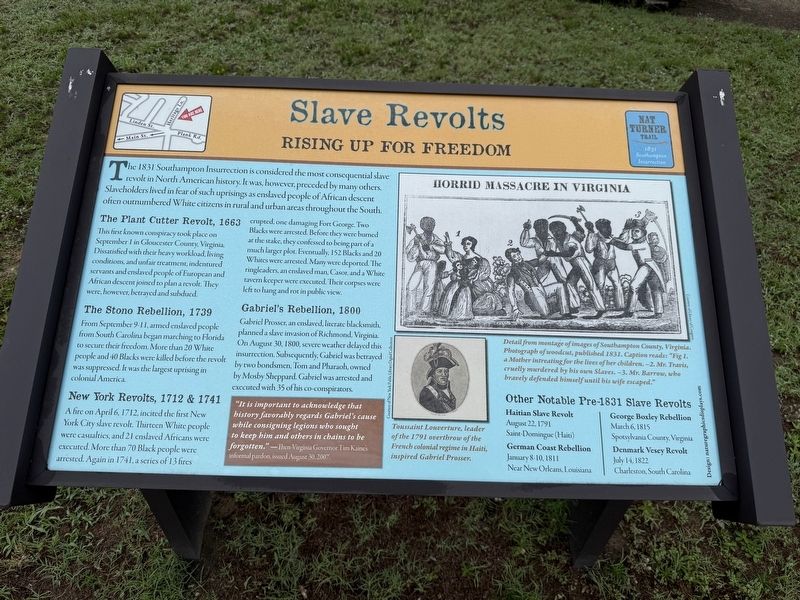 Slave Revolts Marker image. Click for full size.