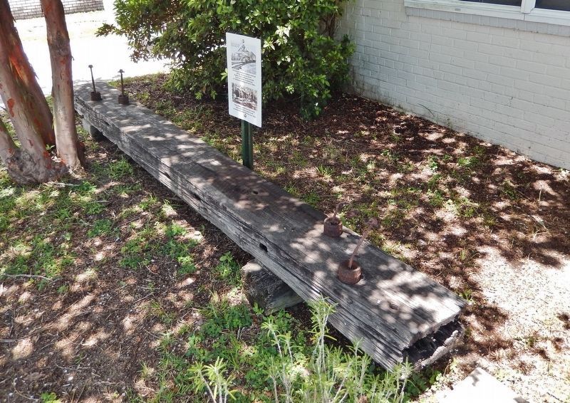 Georgia Florida & Alabama Railroad Marker & trestle timber image. Click for full size.
