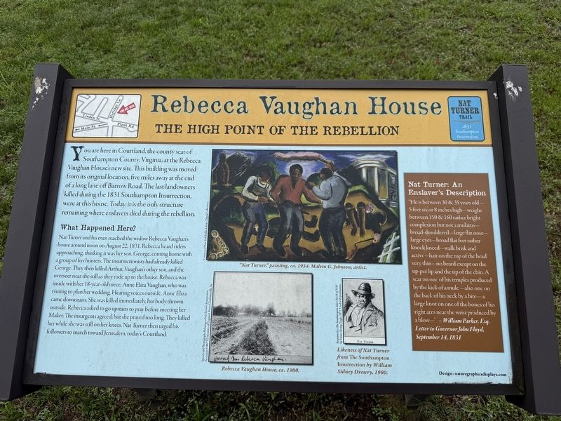 Rebecca Vaughan House Marker. Click for full size. Rebecca Vaughan House Marker image. Click for full size.